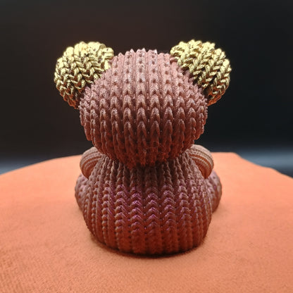 Woven Fur: Luxe Collection Textured Bear Figurines
