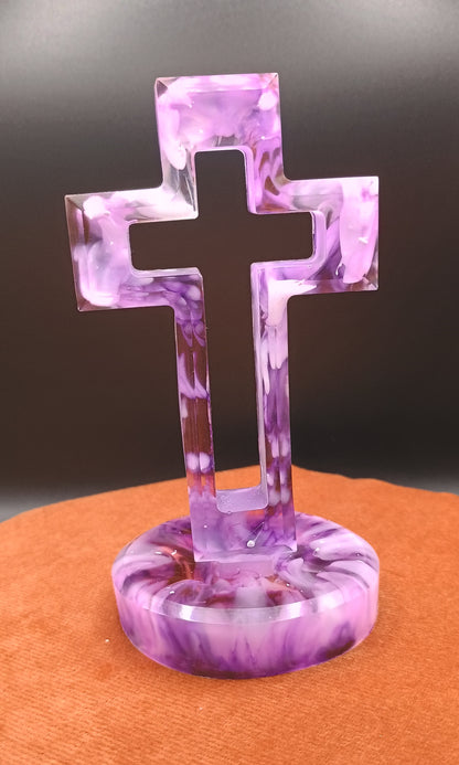 Poured in Light Jeweled Crosses