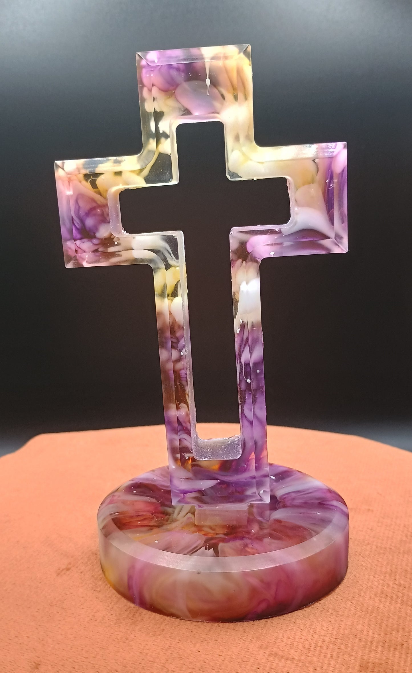 Poured in Light Jeweled Crosses