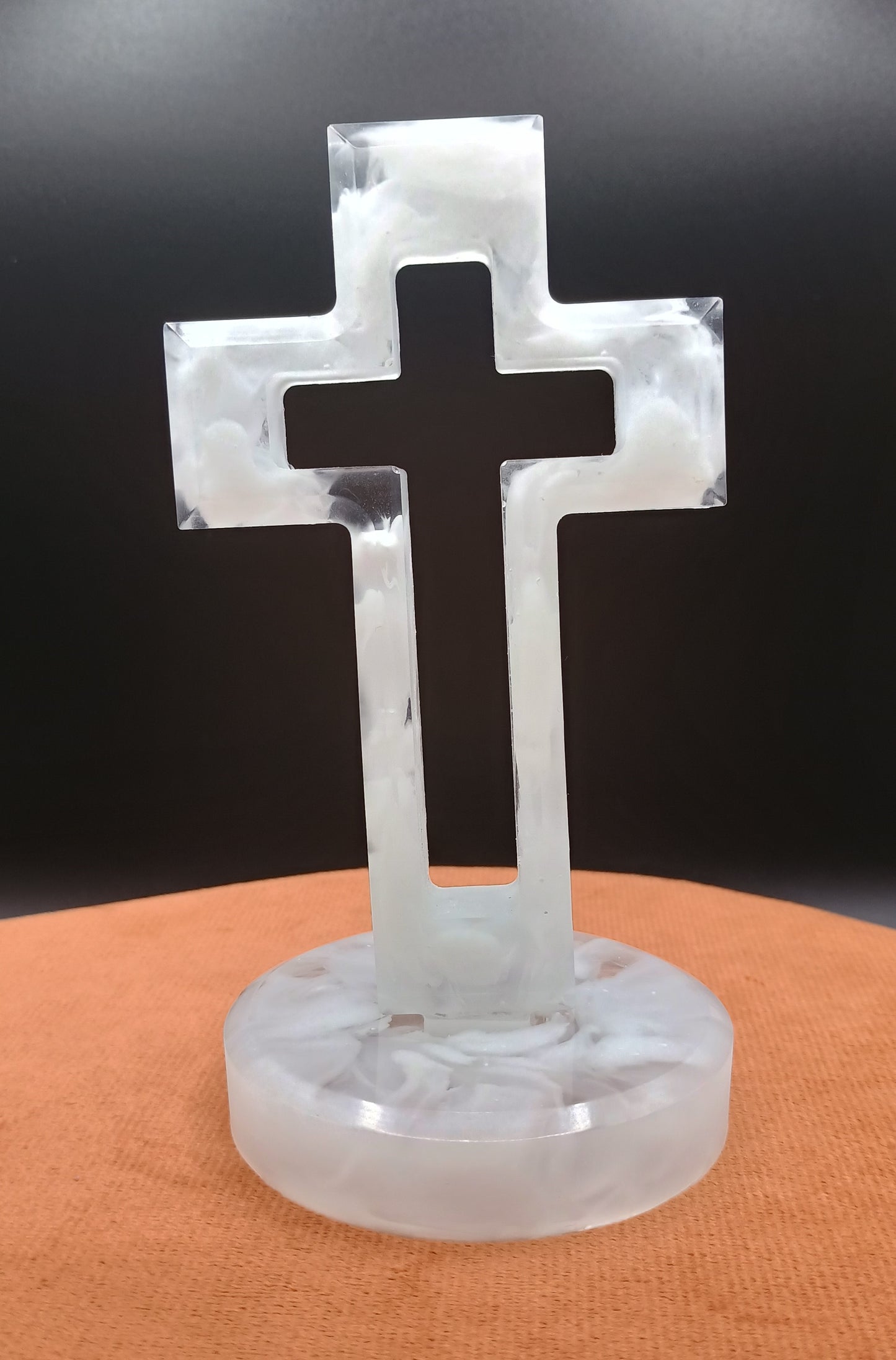 Poured in Light Jeweled Crosses