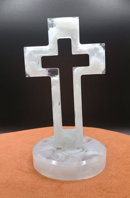 Poured in Light Jeweled Crosses